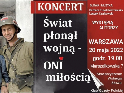 Zapraszamy na koncert Barbary Górczewskiej i Leszka Czajkowskiego, piątek 20 maja o godz. 19-tej. Marszałkowska 7