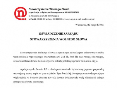 oświadczenie 