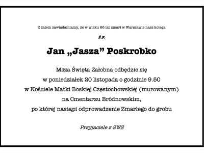 Pogrzeb „Jaszy” Poskrobko