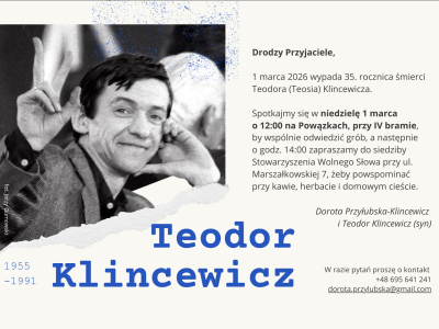 35. rocznica śmierci Teodora (Teosia) Klincewicza
