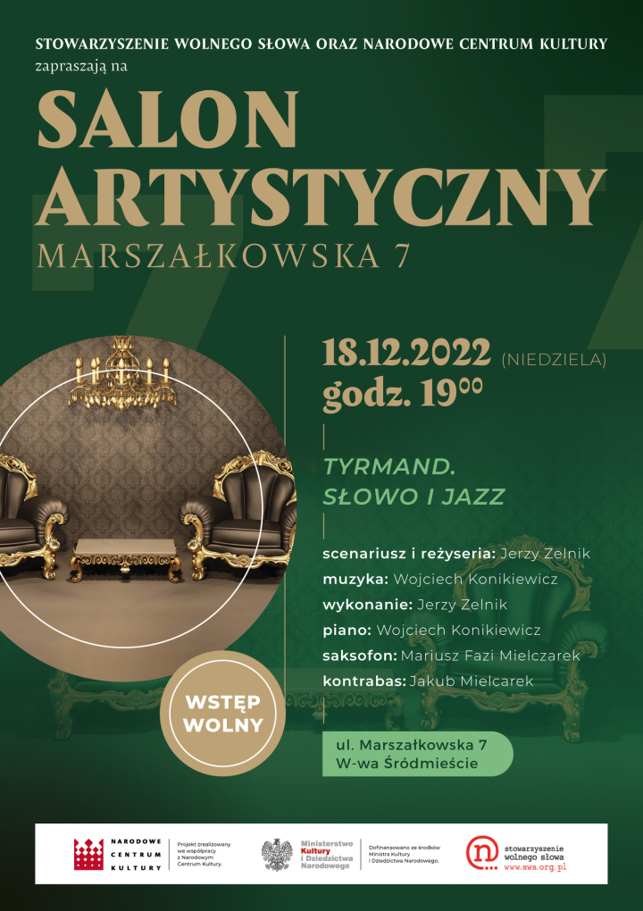   "Tyrmand. Słowo i jazz" – Salon Artystyczny Marszałkowska 7